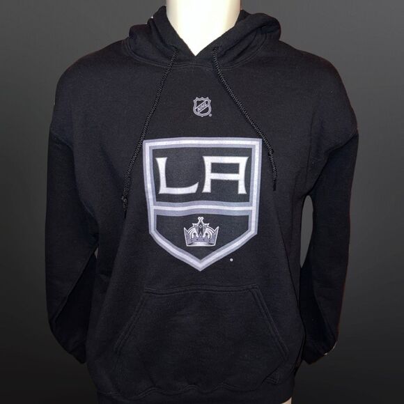 LA Kings Fanatics Branded Black Logo Pullover Hoodie Brown #23 Size Medium - Picture 2 of 6